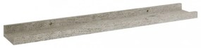 4 db betonszürke fali polc 60 x 9 x 3 cm