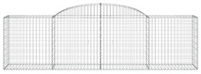 7 db íves horganyzott vas gabion kosár 300x50x80/100 cm