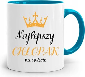 Kék Bögre Fiúnak A Világ Legjobbja fényképes nyomattal