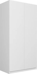 SD-90 gardróbszekrény akasztós és polcos résszel, fehér