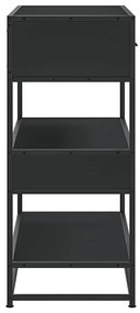 fekete szerelt fa tálalóasztal 90x35x80 cm
