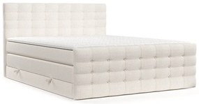 Krémszínű ágyneműtartós boxspring ágy 200x200 cm Blend – Maison de Rêve