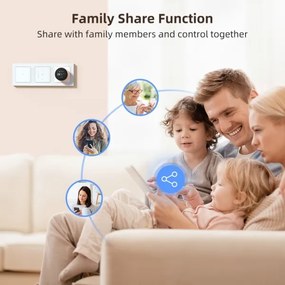 Immax NEO 07539L - 2 gombos SMART kapcsoló 230V Wi-Fi Tuya