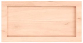 kezeletlen tömör tölgyfa fali polc 60x30x(2-6) cm