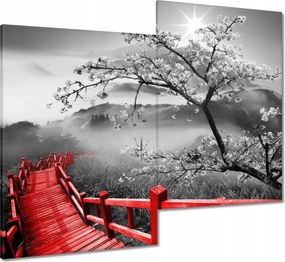 Vászonkép 80x70 Virágzó cseresznye