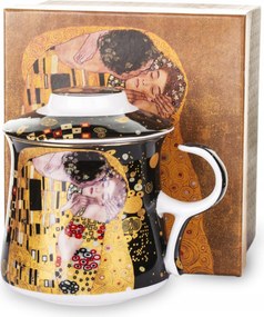 Porcelán teásbögre fedéllel Klimt 300 ml