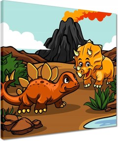 Vászonkép 40x40 Jégkorszak Dinoszauruszok