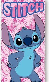Disney Lilo és Stitch, A csillagkutya Pink Paradise fürdőlepedő, strand törölköző 70x140cm (Fast Dry)