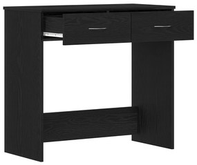 vidaXL Asztal Fekete Tölgy 80x40x75 cm Mérnöki Fa