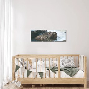 Kép - a víz ereje (órával) (90x30 cm)