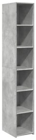 betonszürke szerelt fa magasszekrény 30 x 41 x 185 cm