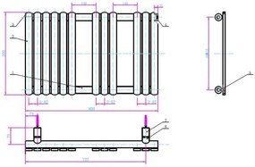AREZZO design FLAT WHITE 800x500 törölközőszárítós radiátor