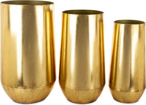 Fém kaspóvédő arany minimalizmus fényes kpl.3db-os váza szett