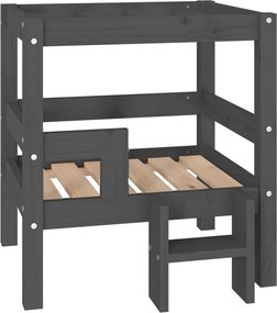 vidaXL szürke tömör fenyőfa kutyaágy 55,5x53,5x60 cm