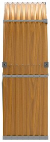 világosbarna horganyzott acél rönktartó 120 x 45 x 140 cm