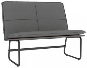 vidaXL szürke műbőr pad 100 x 75 x 76 cm