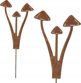 Fém gomba a csúcson h27 cm Corten acélból Gomba Dekoráció