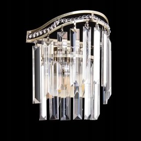 Fali lámpa arany részletekkel, kihegyezett csecsebecsékkel a ruhatárhoz