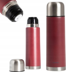 Duno rozsdamentes acél teás termosz 750ml bordó Homla