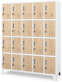 Rekeszes szekrény ROBERT, 1360 x 1720 x 450 mm, Eco Design: fehér/sonoma tölgy