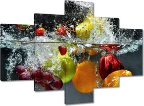 Vászonkép 100x70 Gyümölcsök a vízbe esve