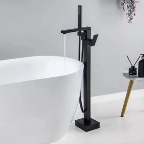 AREZZO design CUBEFIELD szabadonálló kádcsaptelep, fekete