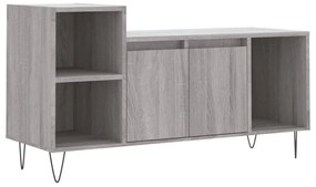 szürke sonoma színű szerelt fa TV-szekrény 100x35x55 cm
