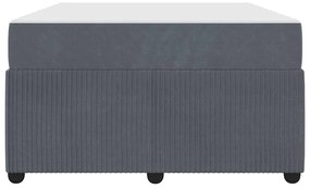 Ágykeret matraccal matracmal Sötétszürke 120 x 190 cm Bársony