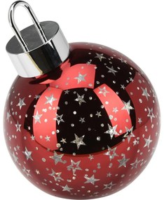 Xmas ball karácsonyi LED dísz piros, átmérő 15 cm