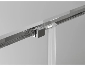 Mexen Exo, nyitható tolóajtó 100x200 cm, 6 mm átlátszó üveg, króm profil, 8151-100-000-01-00