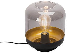 Design asztali lámpa fekete arannyal és füstüveggel - Kyan