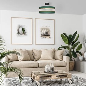 Csillár HELEN 3xE27/15W/230V zöld/arany