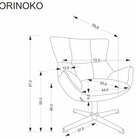 Orinoko fotel szürke