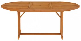tömör eukaliptuszfa kerti asztal 200 x 100 x 75 cm