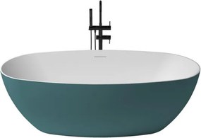 Como szabadonálló kád_80x170_Turquesa Metallic/Blanco Mate