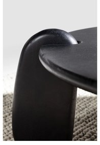 Fekete mangófa kerek dohányzóasztal ø 80 cm Tamira – MOME