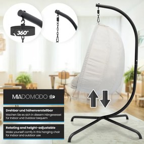MIADOMODO Függő hintaszék 160 kg bézs
