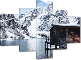 Vászonkép 100x70 Téli kilátás a hegyekkel