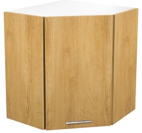 Felső sarokszekrény Vento GN-60 / 72, fehér / mézes tölgy