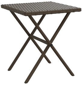 2 db barna polyrattan napozóágy asztallal