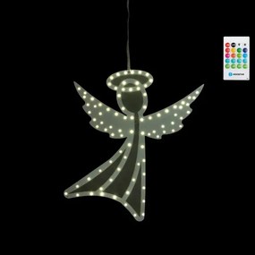 Karácsonyi zenélő ablak dekoráció angyal