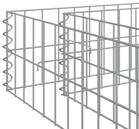 horganyzott acél gabion magaságyás 100 x 100 x 20 cm