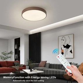 Brilagi - LED dimmelhető mennyezeti lámpatest POOL LED/48W/230V 3000-6000K 40 cm barna+távirányító