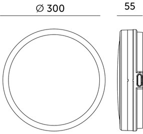 LED Fürdőszobai mennyezeti lámpa NAIROS LED/18W/230V 3000/4000/6500K IP65 fekete