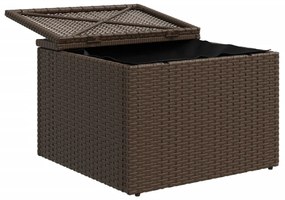vidaXL barna polyrattan kerti szék párnával 55 x 55 x 37 cm