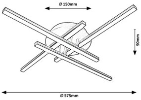 Rabalux - LED mennyezeti lámpatest 4xLED/25W/230V