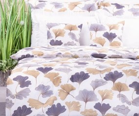 Ginko arany krepp lapok TiaHome - 1x Párna 90x70cm, 1x Paplan 140x200cm