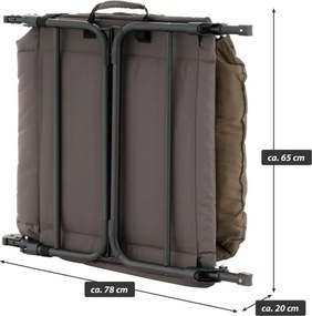 Kemping nyugágy párnával 175 x 65 cm khaki színű