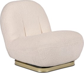SONNY krémszínű forgó boucle pihenőfotel