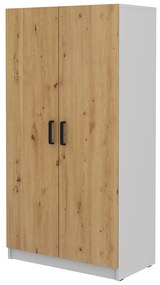 Ruhásszekrény Mantela 108 (világosszürke + artisan tölgy). 1041324